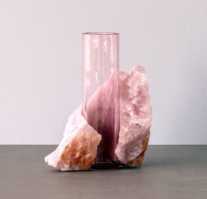 Studio EO's marble and glass Drill Vases are "part chaos and part control"