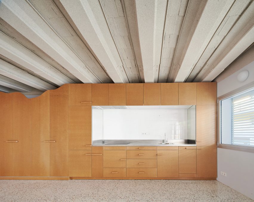 MDF storage walls on the ground floor