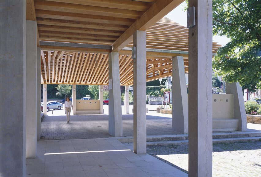 Lamure-Sur-Azergues covered market by Elisabeth Polzella