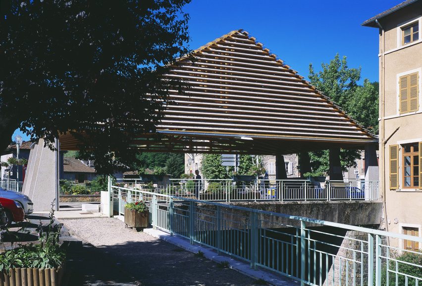 Lamure-Sur-Azergues covered market by Elisabeth Polzella