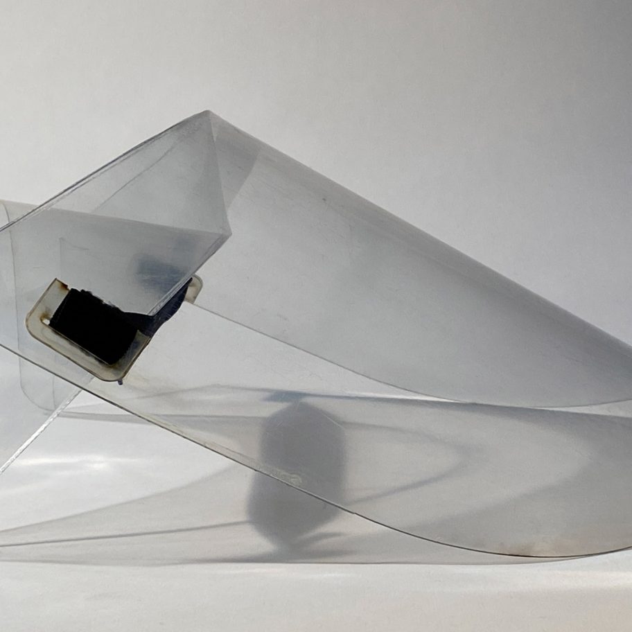 Origami face shield by the University of Cambridge's Centre for Natural Material Innovation and University of Queensland's Folded Structures Lab