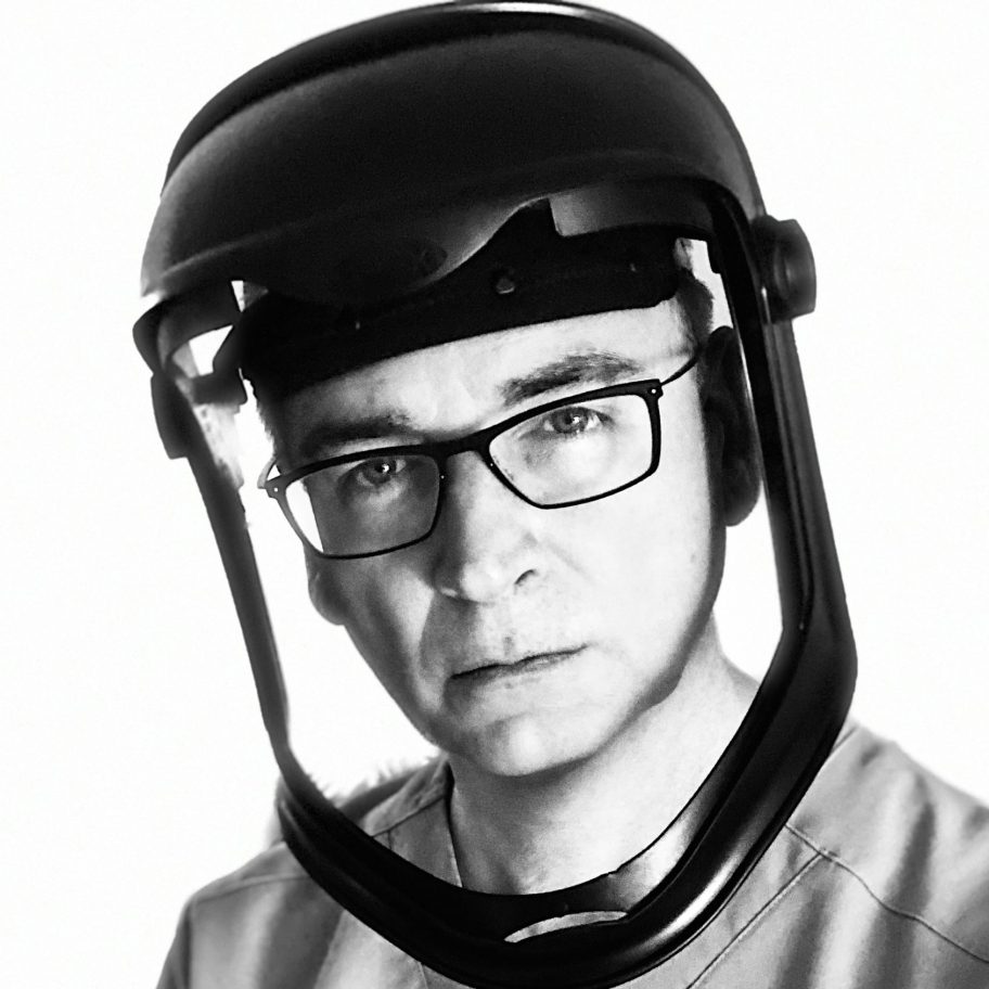 Face shield interview with epidemiologist Michael Edmond