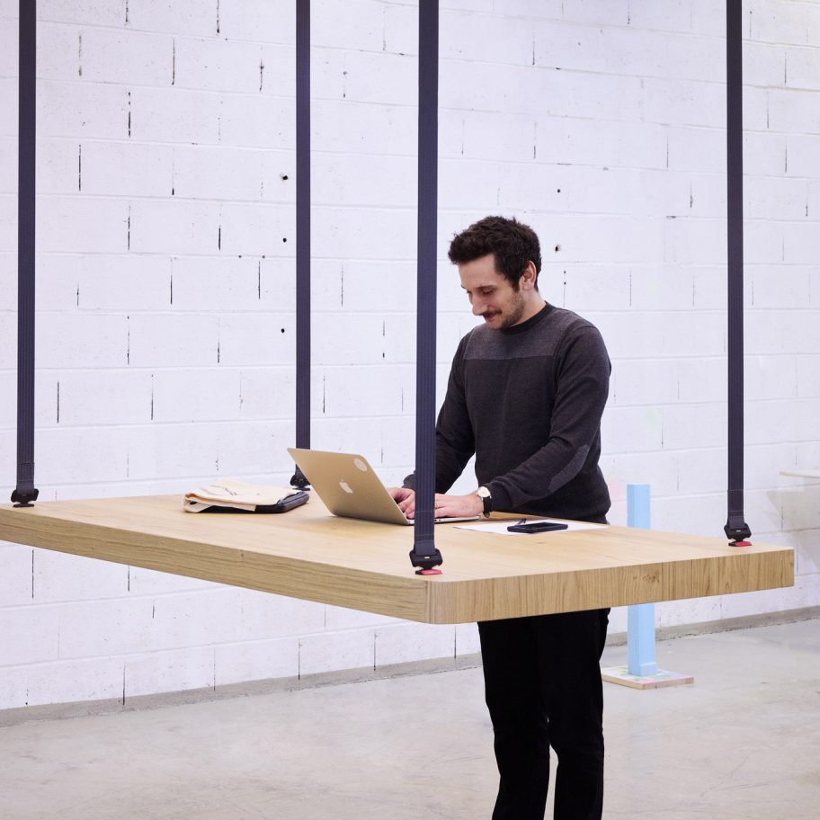 JCPCDR Architecture constructs Flying Table with seat belt-like mechanism