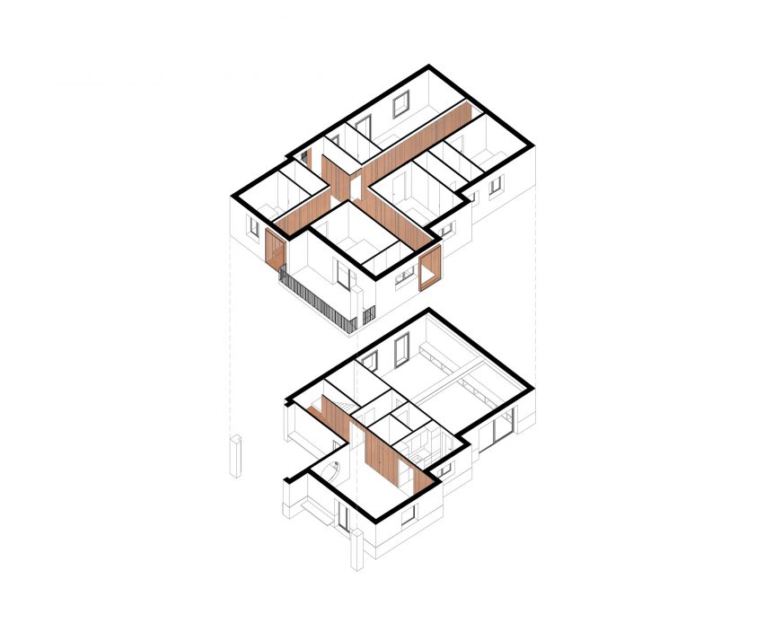 Exploded axonometric diagram