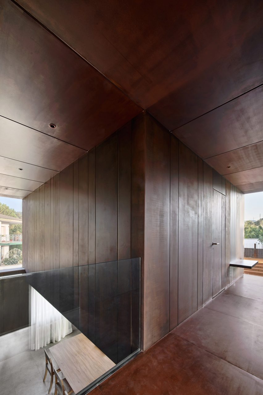 Gallery House by Raúl Sánchez Architects corten steel