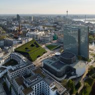 Kö-Bogen II office in Düsseldorf by Ingenhoven Architects is covered with five miles of hedges