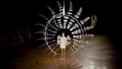 Iris van Herpen "hopes you can't see where her garments begin and the skin ends"