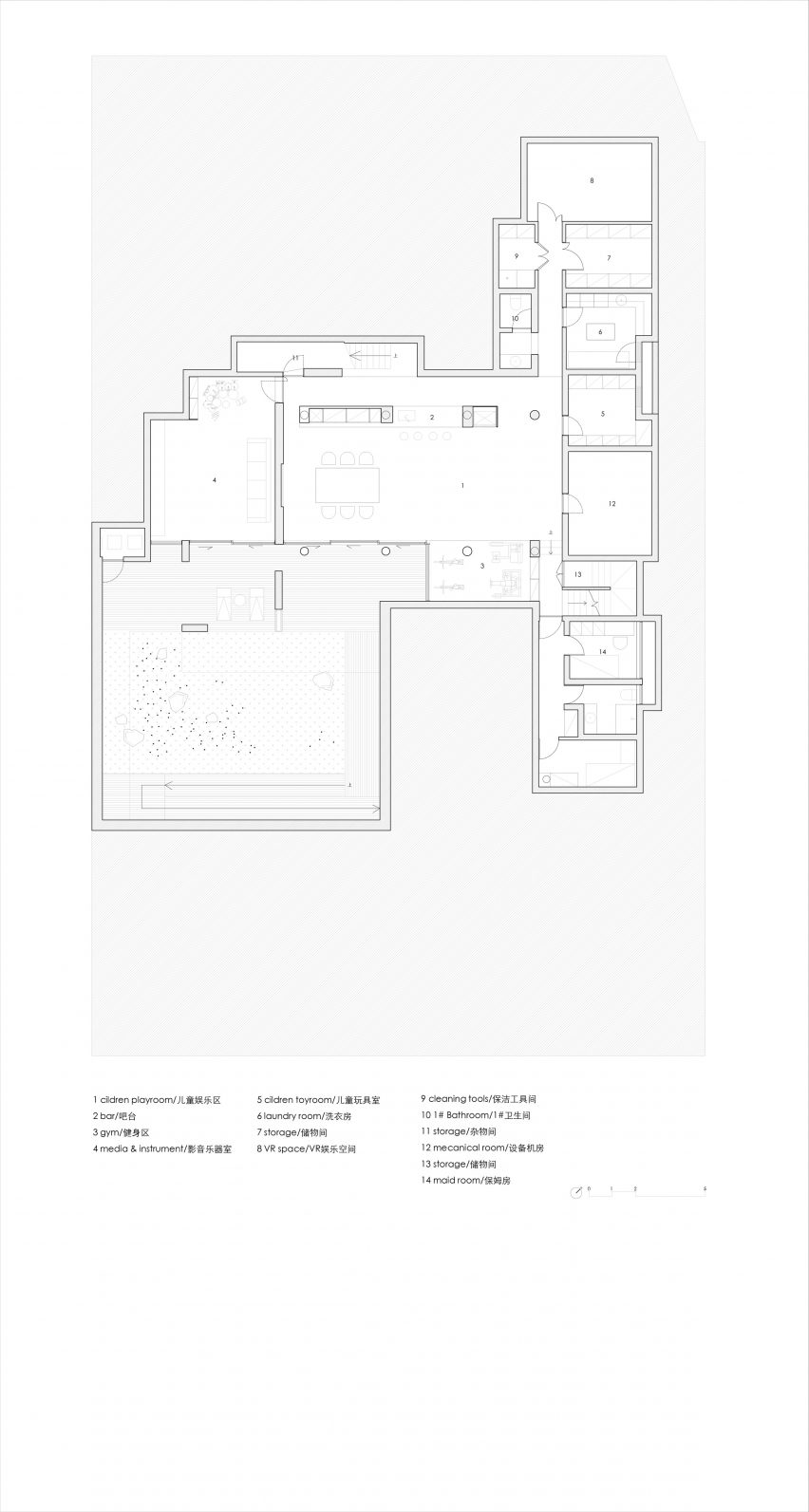 Basement floor plan