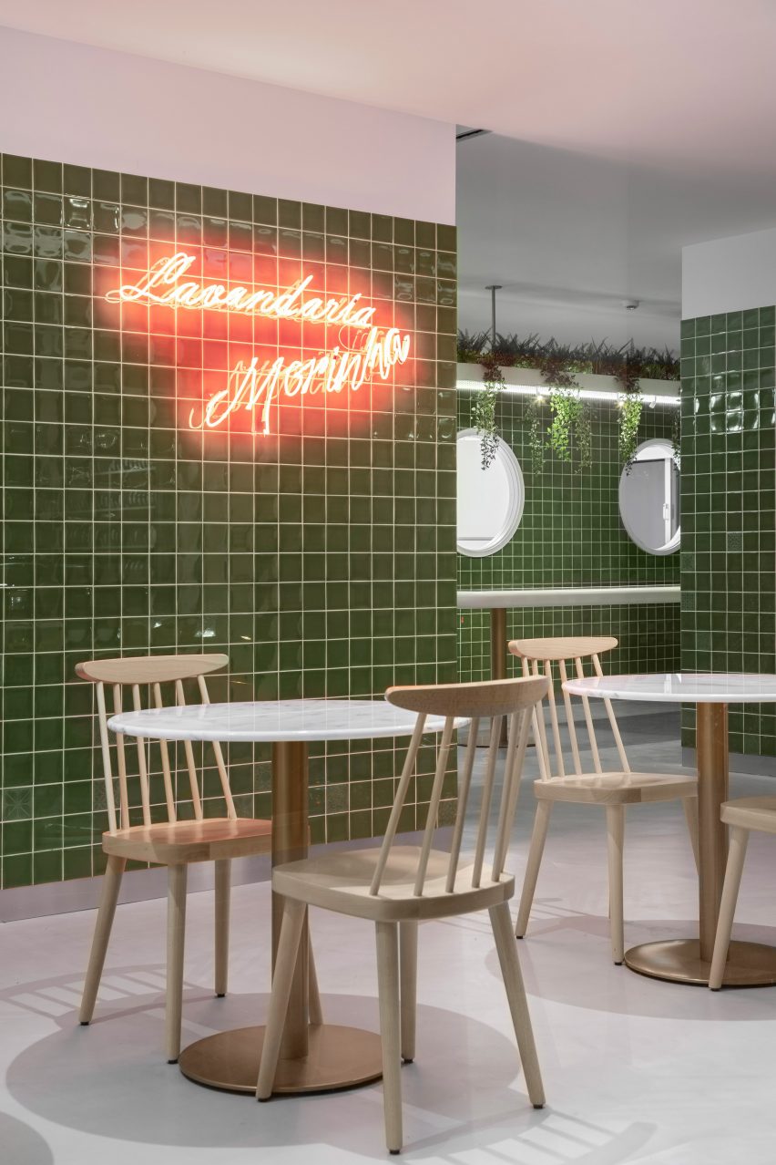 Lavandaria Morinha laundrette designed by Stu.dere