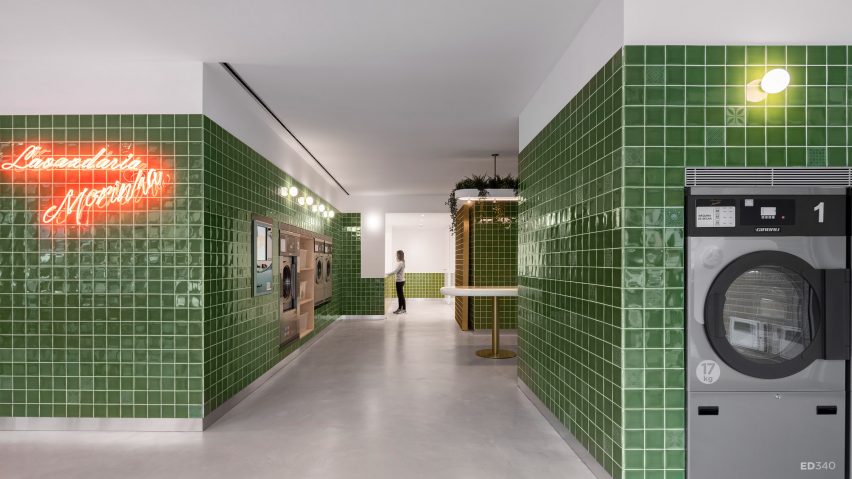 Lavandaria Morinha laundrette designed by Stu.dere