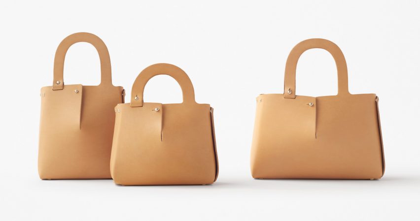Nendo designs Mai bag from single sheet of laser-cut leather