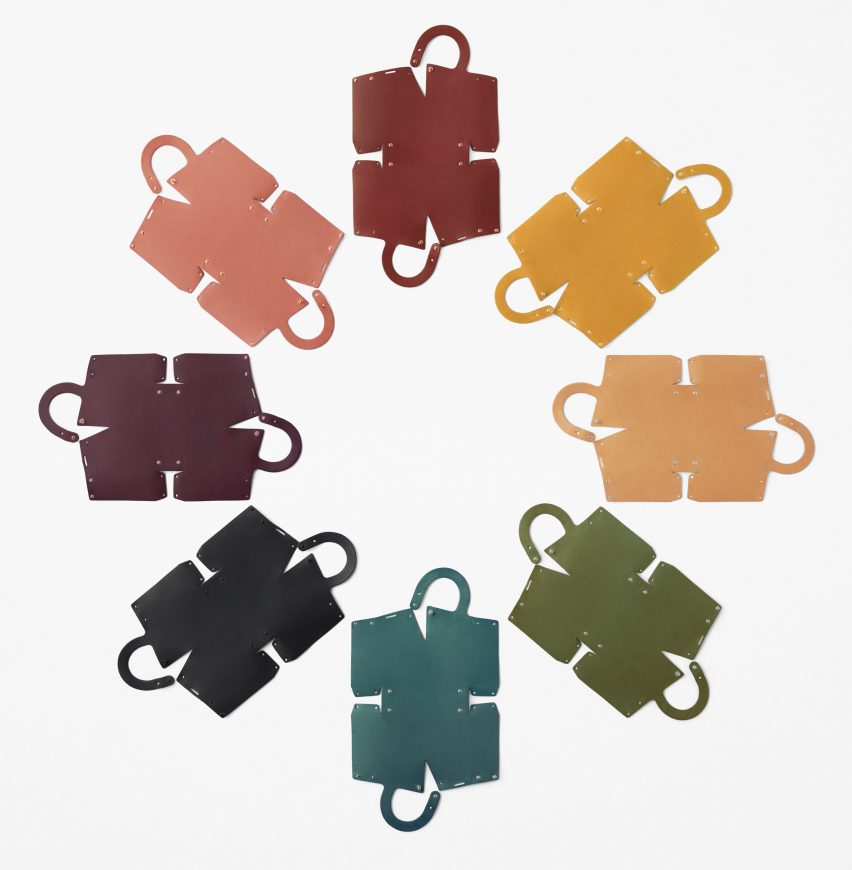 Nendo designs Mai bag from single sheet of laser-cut leather