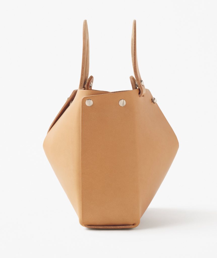Nendo designs Mai bag from single sheet of laser-cut leather