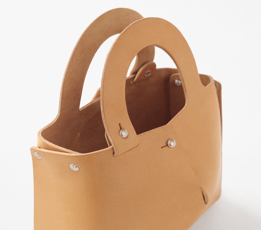 Nendo designs Mai bag from single sheet of laser-cut leather