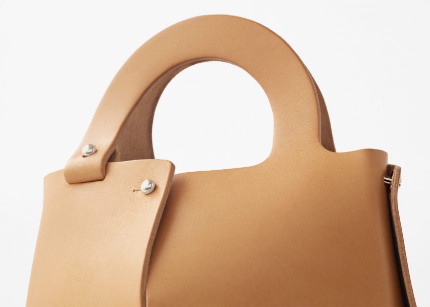 Nendo designs Mai bag from single sheet of laser-cut leather