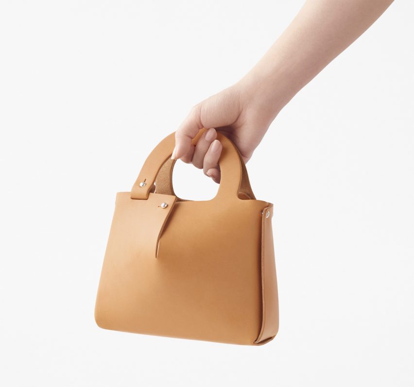 Nendo designs Mai bag from single sheet of laser-cut leather