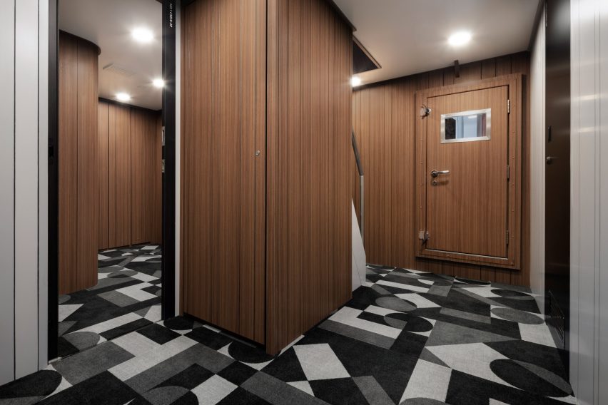 Nendo adorns Shofukumaru longliner boat with graphic patterns to recall life on land