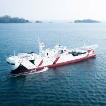 Nendo adorns Shofukumaru longliner boat with graphic patterns to recall life on land