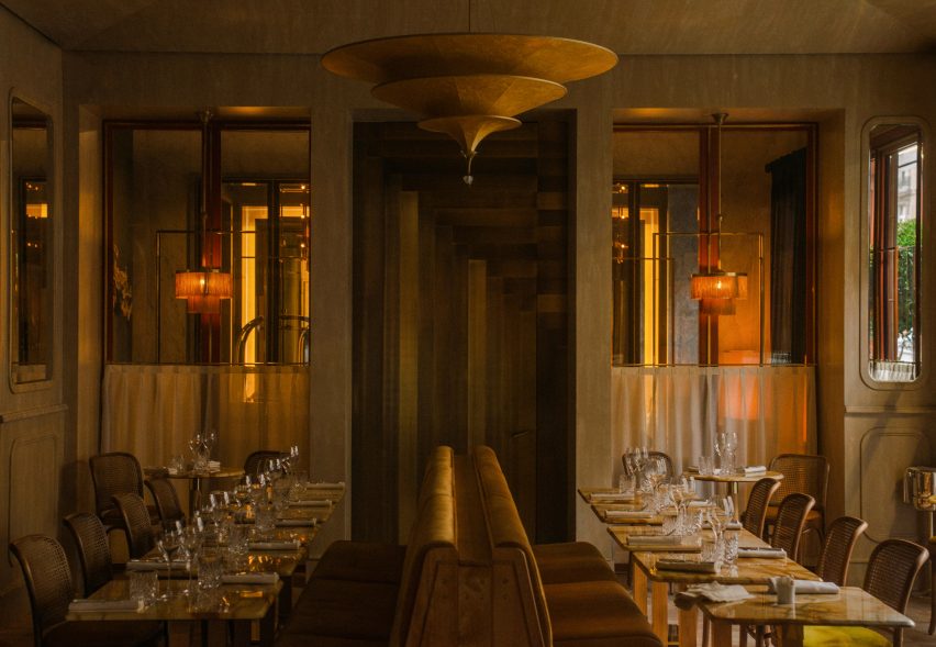 Nolinski restaurant in Paris, designed by John Whelan