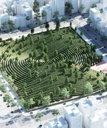 Parc de la Distance by Studio Precht designed to encourage social distancing during coronavirus