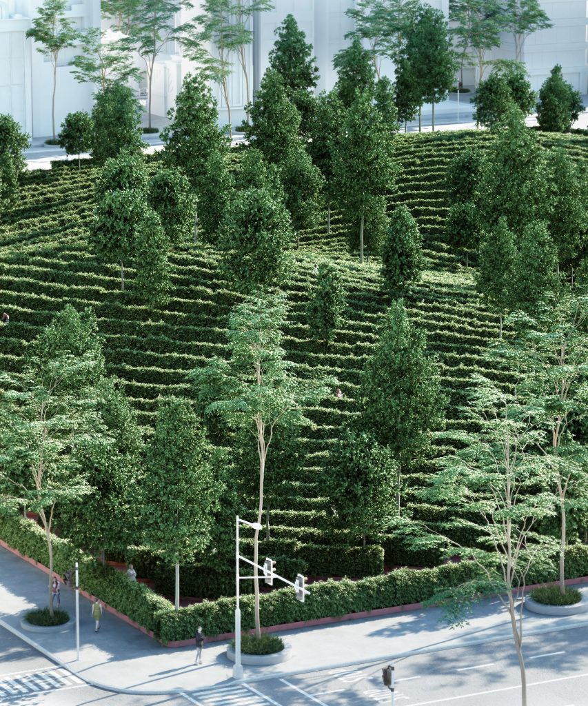 Parc de la Distance by Studio Precht designed to encourage social distancing during coronavirus 