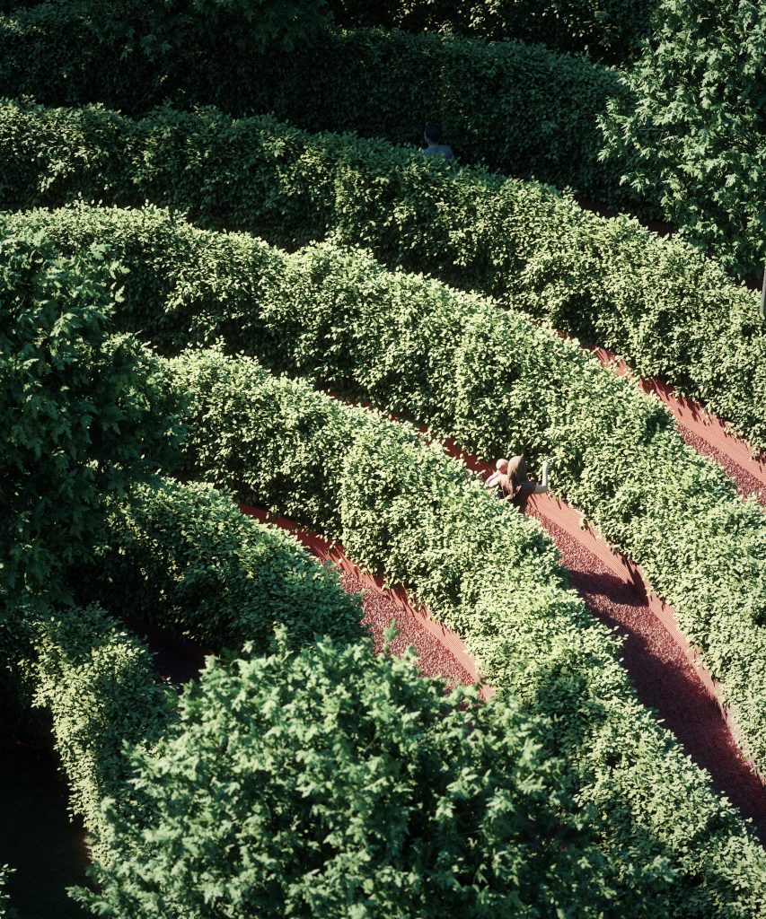 Parc de la Distance by Studio Precht designed to encourage social distancing during coronavirus 