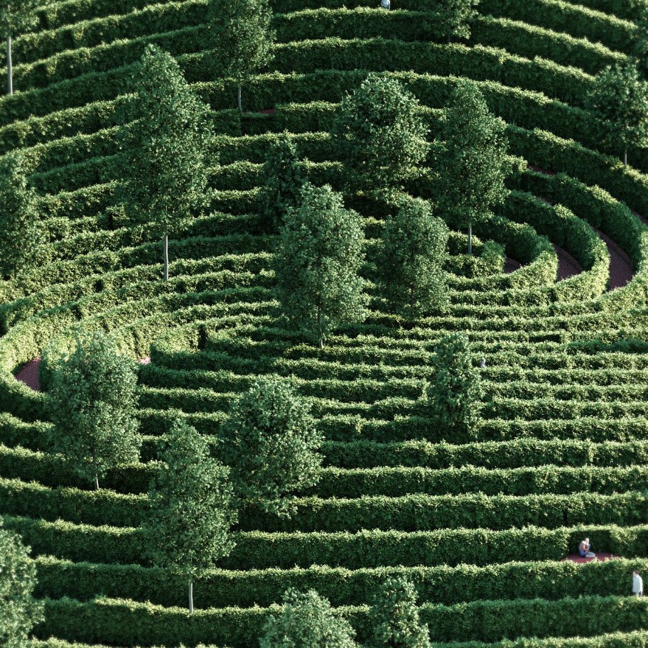 Parc de la Distance by Studio Precht designed to encourage social distancing during coronavirus 