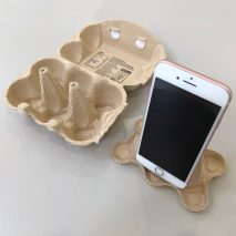 Paul Priestman makes DIY smartphone stand from an egg box for video calls