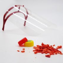 Recycled plastic turned into face shields and hands-free door handles to fight coronavirus