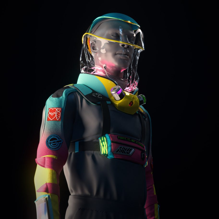 Production Club designs drink- and vape-friendly PPE suit for clubbing during a pandemic