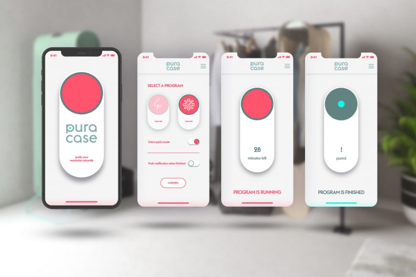 Carlo Ratti's Pura-Case uses "ozone power" to sanitise clothes