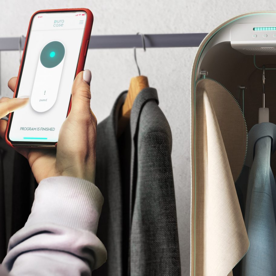 Carlo Ratti's Pura-Case uses "ozone power" to sanitise clothes
