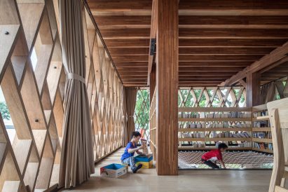 Microlibrary Warak Kayu by Shau first floor