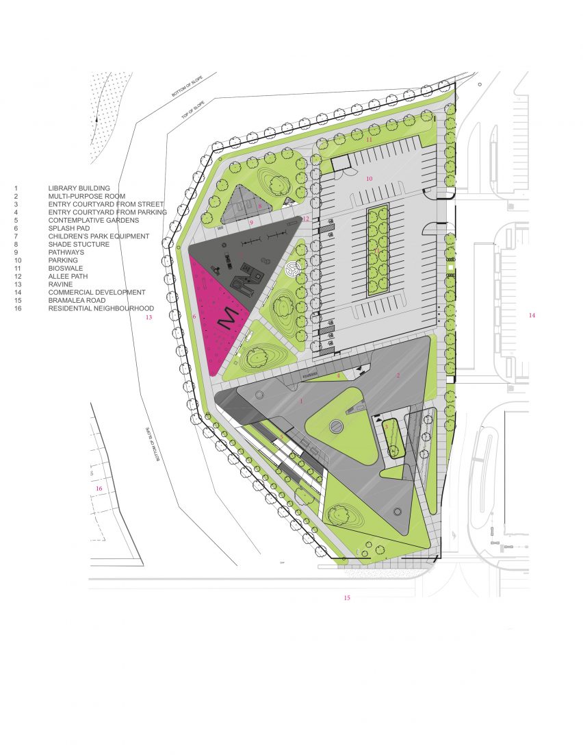 Springdale Library by RDH Architects Site Plan