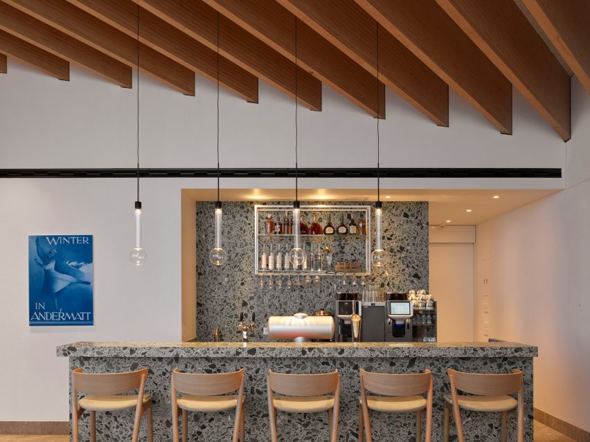 Gütsch restaurant complex at Mount Gütsch, Andermatt, Switzerland, by Studio Seilern Architects