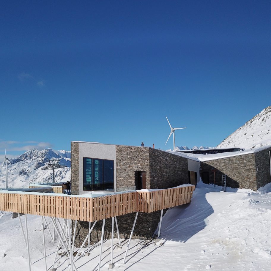 Gütsch restaurant complex at Mount Gütsch, Andermatt, Switzerland, by Studio Seilern Architects