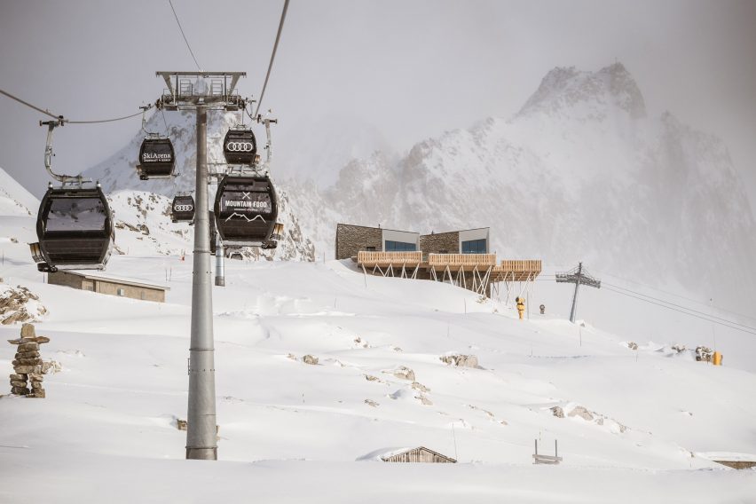 Gütsch restaurant complex at Mount Gütsch, Andermatt, Switzerland, by Studio Seilern Architects