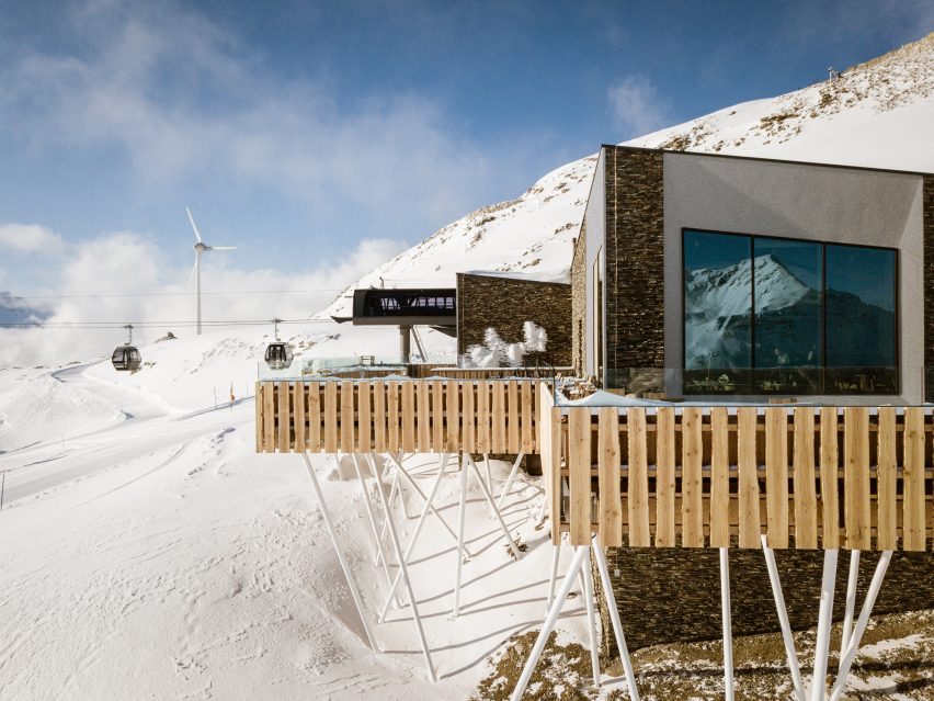Gütsch restaurant complex at Mount Gütsch, Andermatt, Switzerland, by Studio Seilern Architects