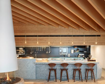 Gütsch restaurant complex at Mount Gütsch, Andermatt, Switzerland, by Studio Seilern Architects