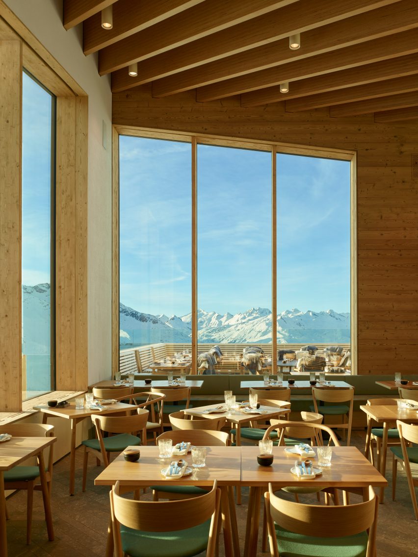 Gütsch restaurant complex at Mount Gütsch, Andermatt, Switzerland, by Studio Seilern Architects