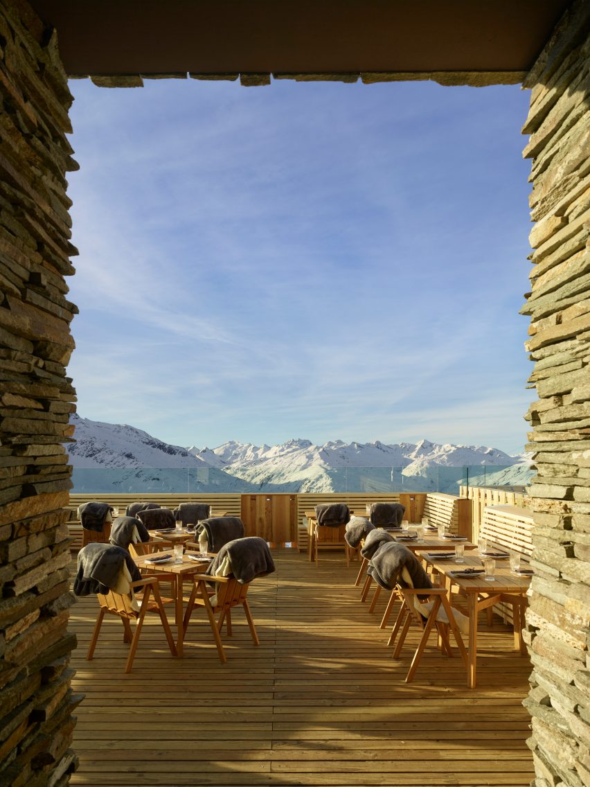Gütsch restaurant complex at Mount Gütsch, Andermatt, Switzerland, by Studio Seilern Architects