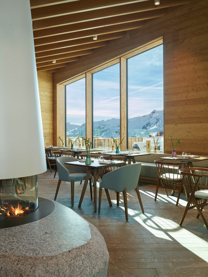 Gütsch restaurant complex at Mount Gütsch, Andermatt, Switzerland, by Studio Seilern Architects