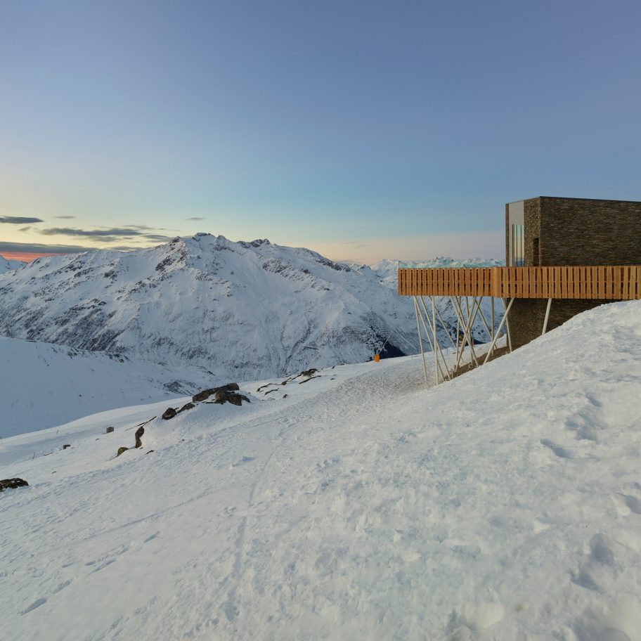 Gütsch restaurant complex at Mount Gütsch, Andermatt, Switzerland, by Studio Seilern Architects