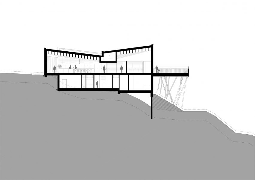 Gütsch restaurant complex at Mount Gütsch, Andermatt, Switzerland, by Studio Seilern Architects