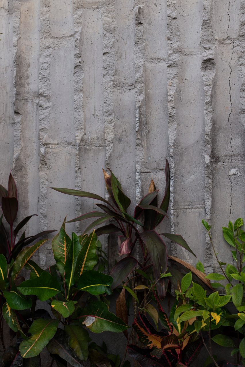 Bamboo-formed concrete walls