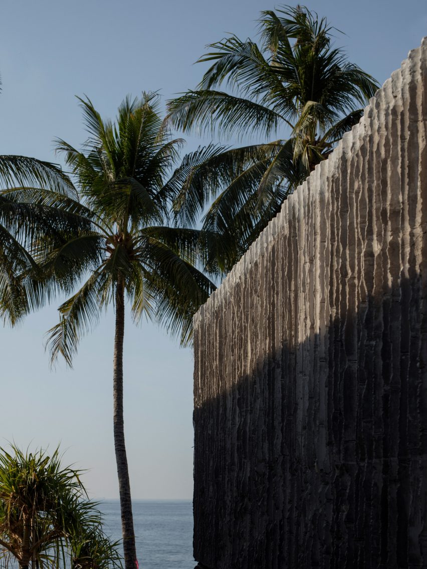 Bamboo-formed concrete walls