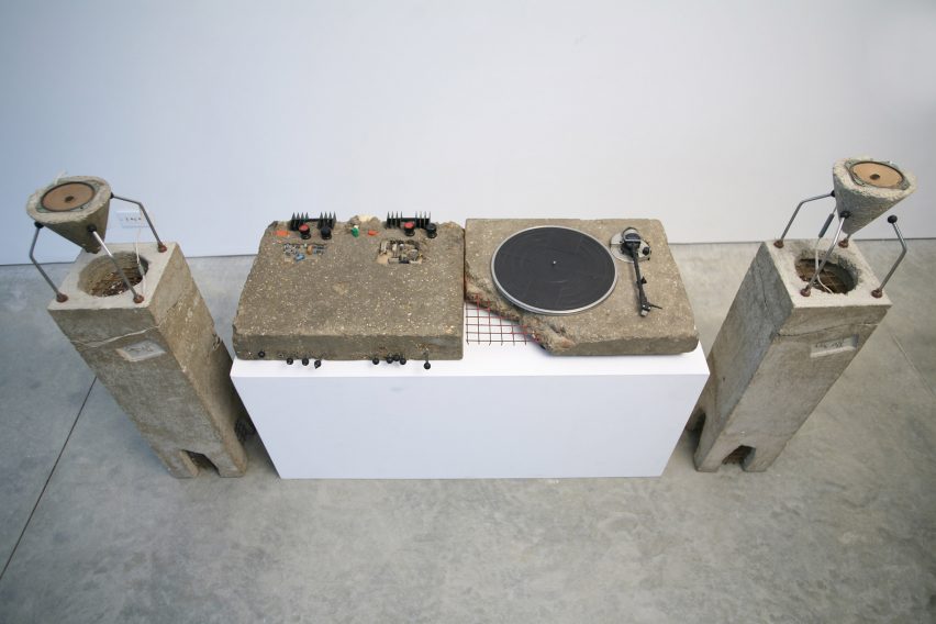 Concrete Stereo by Ron Arad