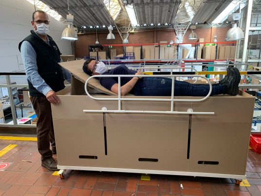 Emergency bed and coffin by ABC Displays