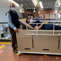 Emergency bed and coffin by ABC Displays