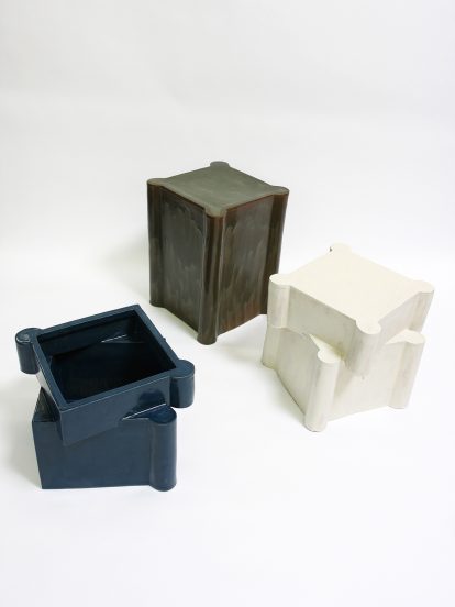 BZippy & Co.'s oversized ceramics mimic Brutalist architecture